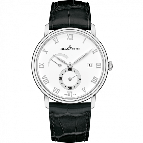 Blancpain Villeret Ultraplate Power Reserve Date Stainless Steel / White 6606A-1127-55B