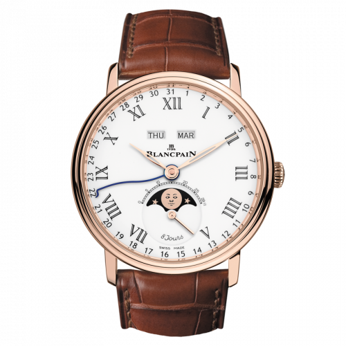 Blancpain Villeret Quantieme Complet 8 Jours Red Gold / Enamel 6639-3631-55B Blancpain Villeret Quantieme Complet 8 Jours Red Gold / Enamel 6639-3631-55B