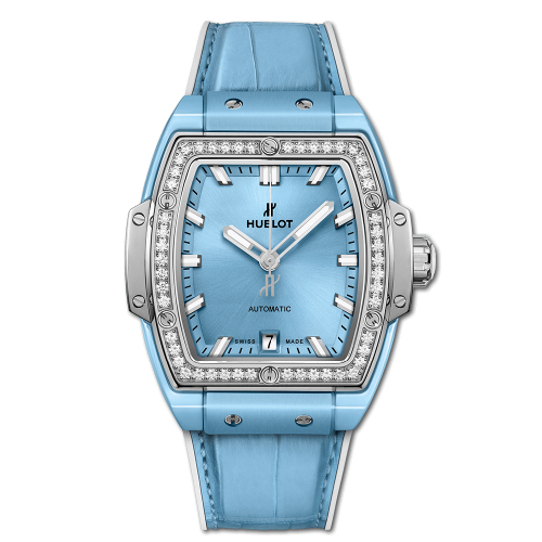 Hublot Spirit of Big Bang 39 Light Blue Ceramic / Titanium / Diamonds 665.EN.891L.LR.1204 Hublot Spirit of Big Bang 39 Light Blue Ceramic / Titanium / Diamonds 665.EN.891L.LR.1204