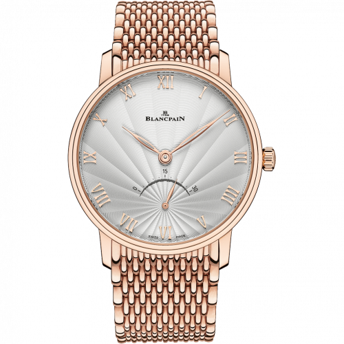 Blancpain Villeret Ultraplate Seconde Retrograde Red Gold / Opalin Flinque / Bracelet 6653-3642-MMB Blancpain Villeret Ultraplate Seconde Retrograde Red Gold / Opalin Flinque / Bracelet 6653-3642-MMB
