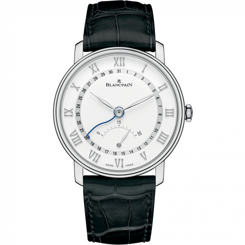 Blancpain Villeret Ultraplate Quantieme Seconde Retrograde Stainless Steel / White 6653Q-1127-55B Blancpain Villeret Ultraplate Quantieme Seconde Retrograde Stainless Steel / White 6653Q-1127-55B