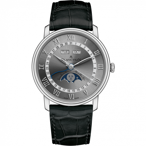 Blancpain Villeret Quantieme Complet 40mm Stainless Steel / Grey 6654-1113-55B Blancpain Villeret Quantieme Complet 40mm Stainless Steel / Grey 6654-1113-55B