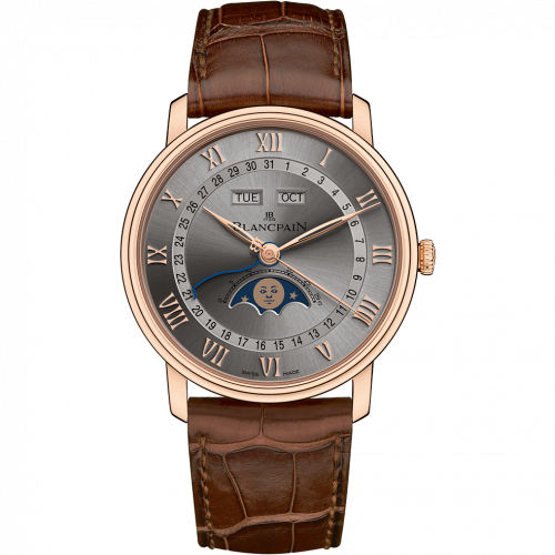 Blancpain Villeret Quantieme Complet 40mm Red Gold / Grey 6654-3613-55B
