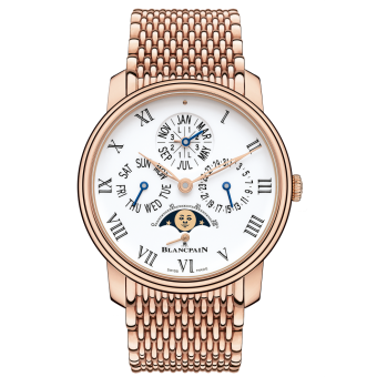 Blancpain Villeret Quantieme Perpetuel 8 Jours Red Gold / Enamel / Bracelet 6659-3631-MMB Blancpain Villeret Quantieme Perpetuel 8 Jours Red Gold / Enamel / Bracelet 6659-3631-MMB