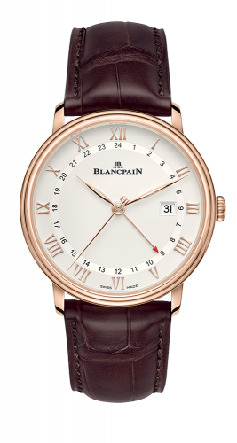 Blancpain Villeret GMT Date Red Gold / Silver 6662-3642-55 Blancpain Villeret GMT Date Red Gold / Silver 6662-3642-55