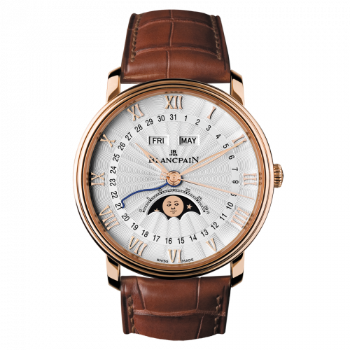 Blancpain Villeret Quantieme Complet Demi-Savonette Red Gold / Opalin 6664-3642-55B Blancpain Villeret Quantieme Complet Demi-Savonette Red Gold / Opalin 6664-3642-55B