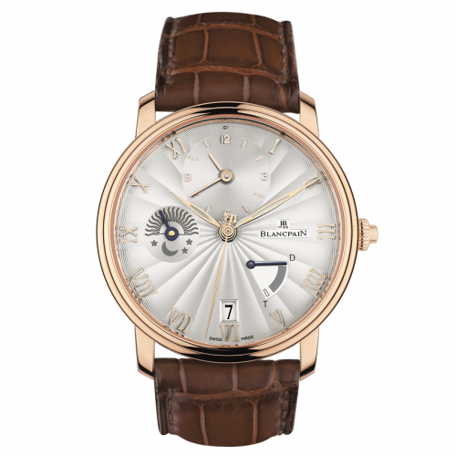 Blancpain Villeret Demi-Fuseau Horaire Demi-Savonette Red Gold / Opalin Flinque 6665-3642-55B Blancpain Villeret Demi-Fuseau Horaire Demi-Savonette Red Gold / Opalin Flinque 6665-3642-55B