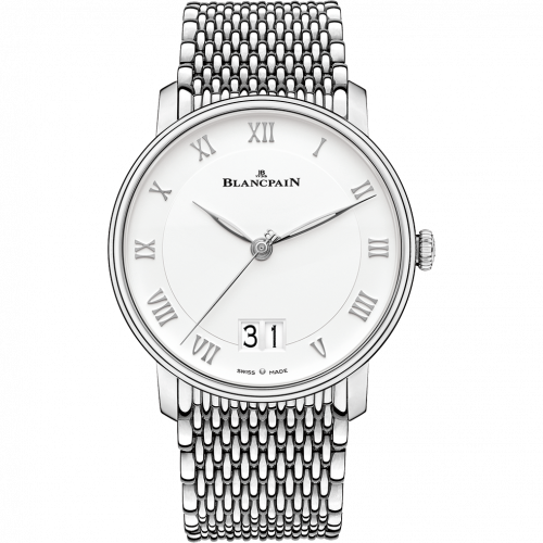 Blancpain Villeret Grande Date Stainless Steel / White / Bracelet 6669-1127-MMB Blancpain Villeret Grande Date Stainless Steel / White / Bracelet 6669-1127-MMB
