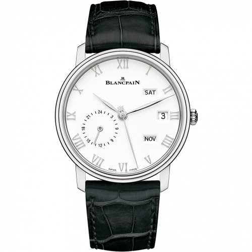 Blancpain Villeret Quantieme Annuel GMT Stainless Steel / White 6670-1127-55 Blancpain Villeret Quantieme Annuel GMT Stainless Steel / White 6670-1127-55