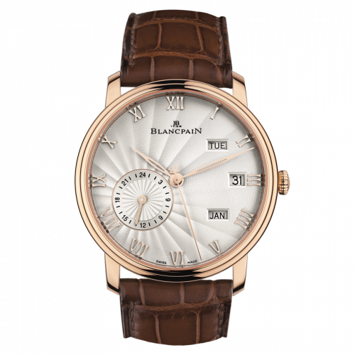 Blancpain Villeret Quantieme Annuel GMT Red Gold / Opalin Flinque 6670-3642-55B Blancpain Villeret Quantieme Annuel GMT Red Gold / Opalin Flinque 6670-3642-55B