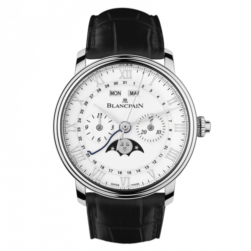 Blancpain Villeret Chronographe Monopoussoir Quantieme Complet Stainless Steel / Enamel 6685-1127-55B