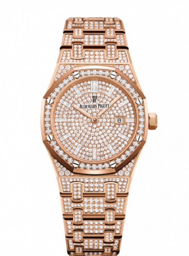 Audemars Piguet Royal Oak 33 Quartz Pink Gold / Diamond / Silver / Bracelet 67652OR.ZZ.1265OR.01