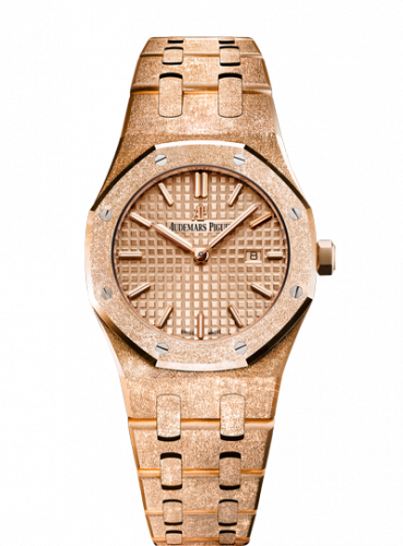 Audemars Piguet Royal Oak 67653 Quartz Frosted Pink Gold / Pink / Bracelet 67653OR.GG.1263OR.02