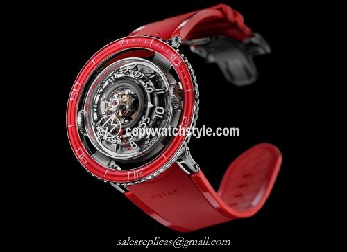 MB&F Horological Machine N7 Aquapod Platinum / Red 70.PBL.B