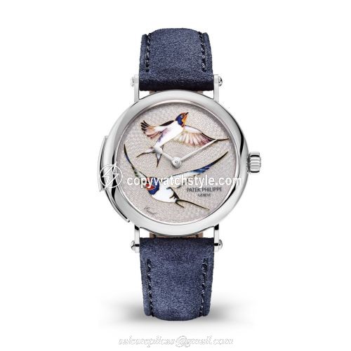 Patek Philippe Minute Repeater 7000 White Gold / Swallows in Flight 7000/50G-010 Patek Philippe Minute Repeater 7000 White Gold / Swallows in Flight 7000/50G-010