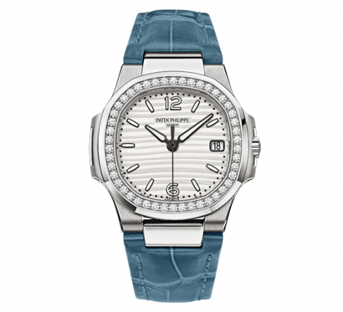 Patek Philippe Nautilus 7010 White Gold / Silvery White / Strap 7010G-011 Patek Philippe Nautilus 7010 White Gold / Silvery White / Strap 7010G-011