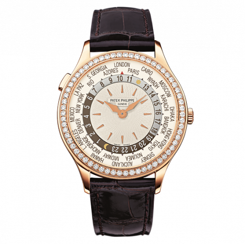 Patek Philippe World Time 7130 Rose Gold / Silver / Hong Kong 7130R-001 Patek Philippe World Time 7130 Rose Gold / Silver / Hong Kong 7130R-001