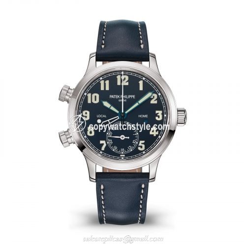 Patek Philippe Calatrava Pilot Travel Time 7234 White Gold / Blue 7234G-001 Patek Philippe Calatrava Pilot Travel Time 7234 White Gold / Blue 7234G-001