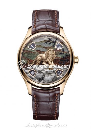 Vacheron Constantin Les Cabinotiers Les Cabinotiers Imperial Tiger Pink Gold / Green Wood 7600C/000R-B447 Vacheron Constantin Les Cabinotiers Les Cabinotiers Imperial Tiger Pink Gold / Green Wood 7600C/000R-B447