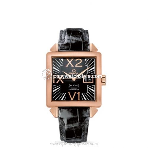 Omega De Ville X2 Co-Axial 35 Big Date Red Gold / Black 7713.50.31
