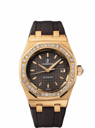 Audemars Piguet Royal Oak Selfwinding 77321 Pink Gold / Diamond / Brown / Rubber 77321OR.ZZ.D080CA.01 Audemars Piguet Royal Oak Selfwinding 77321 Pink Gold / Diamond / Brown / Rubber 77321OR.ZZ.D080CA.01