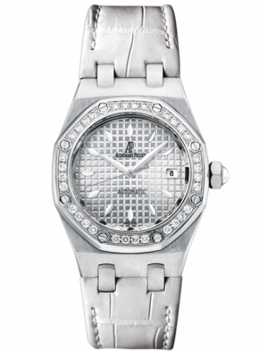 Audemars Piguet Royal Oak Selfwinding 77321 Stainless Steel / Diamond / Silver / Alligator 77321ST.ZZ.D012CR.01