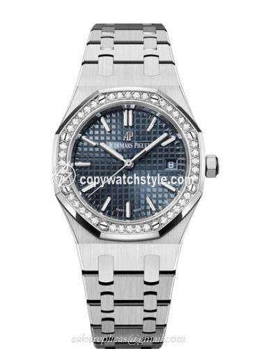 Audemars Piguet Royal Oak Selfwinding 34 Stainless Steel / Diamond / Blue / Bracelet 77351ST.ZZ.1261ST.01
