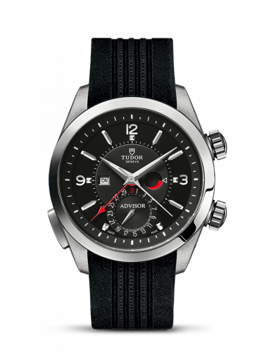 Tudor Heritage Advisor Stainless Steel / TItanium / Black / Silk 79620TN-0004