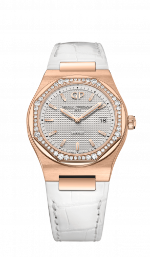 Girard-Perregaux Laureato 34 Quartz Pink Gold / Diamond / Silver / Alligator 80189D52A132-CB6A Girard-Perregaux Laureato 34 Quartz Pink Gold / Diamond / Silver / Alligator 80189D52A132-CB6A