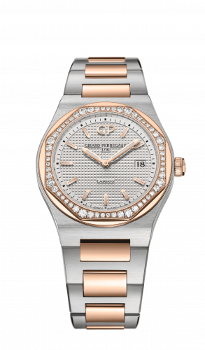 Girard-Perregaux Laureato 34 Quartz Stainless Steel / Pink Gold / Diamond / Silver 80189D56A132-56A Girard-Perregaux Laureato 34 Quartz Stainless Steel / Pink Gold / Diamond / Silver 80189D56A132-56A