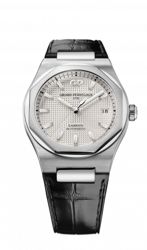 Girard-Perregaux Laureato 38 Automatic Stainless Steel / Silver / Alligator 81005-11-131-11A Girard-Perregaux Laureato 38 Automatic Stainless Steel / Silver / Alligator 81005-11-131-11A