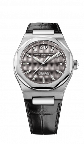 Girard-Perregaux Laureato 38 Automatic Stainless Steel / Grey / Alligator 81005-11-231-11A