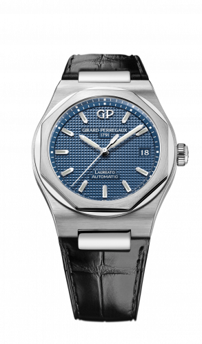 Girard-Perregaux Laureato 38 Automatic Stainless Steel / Blue / Alligator 81005-11-431-11A Girard-Perregaux Laureato 38 Automatic Stainless Steel / Blue / Alligator 81005-11-431-11A