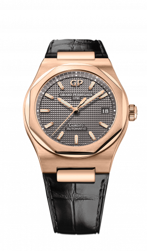 Girard-Perregaux Laureato 38 Automatic Pink Gold / Grey / Alligator 81005-52-232-BB6A