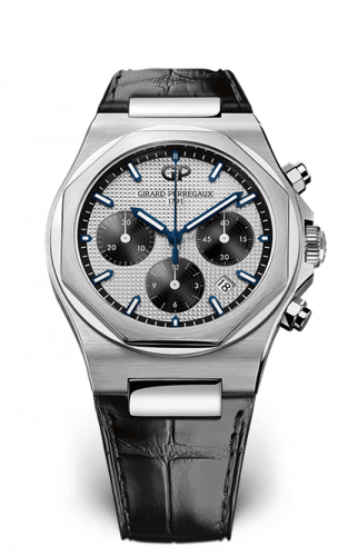 Girard-Perregaux Laureato 42 Chronograph Stainless Steel / Silver Panda / Alligator 81020-11-131-BB6A Girard-Perregaux Laureato 42 Chronograph Stainless Steel / Silver Panda / Alligator 81020-11-131-BB6A
