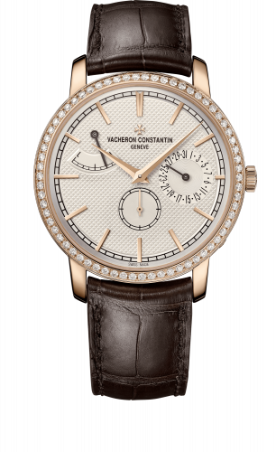 Vacheron Constantin Traditionnelle Manual-Winding Date and Power Reserve Pink Gold / Diamond / Silver 83520/000R-9909 Vacheron Constantin Traditionnelle Manual-Winding Date and Power Reserve Pink Gold / Diamond / Silver 83520/000R-9909