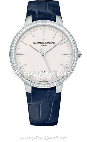 Vacheron Constantin Patrimony 36.5mm Self-Winding White Gold / Diamond / Silver 85515/000G-9841