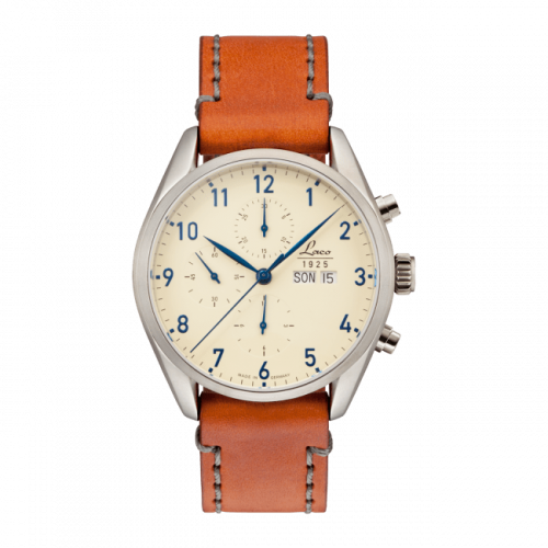 Laco Chronographs San Fransisco / Stainless Steel / Creme 861585