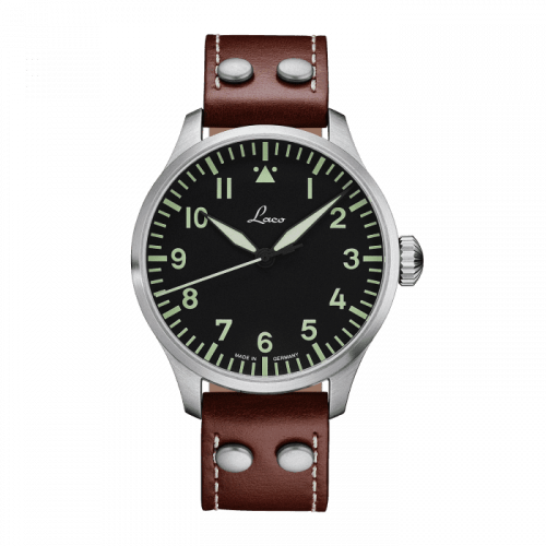 Laco Pilot Watch Basic Augsburg Stainless Steel / Black 861688.2 Laco Pilot Watch Basic Augsburg Stainless Steel / Black 861688.2