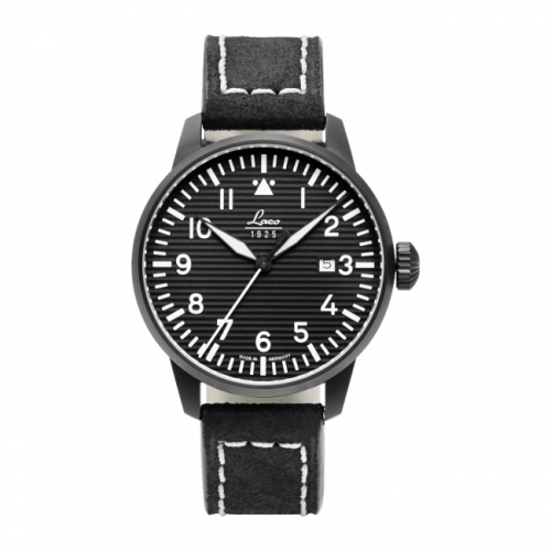Laco Pilot Watch Special Models Model Luzern / Stainless steel / Black 861972 Laco Pilot Watch Special Models Model Luzern / Stainless steel / Black 861972