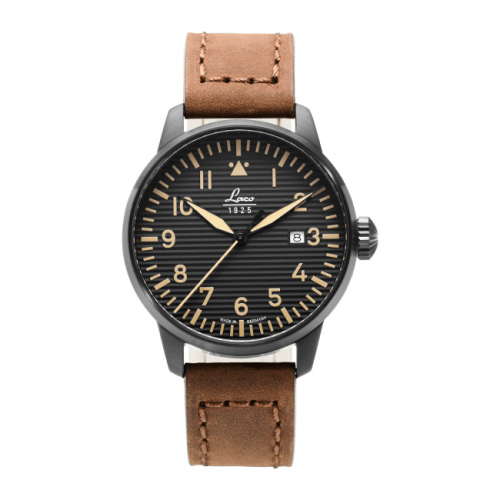 Laco Pilot Watch Special Models St. Gallen / Stainless Steel / Black 861973 Laco Pilot Watch Special Models St. Gallen / Stainless Steel / Black 861973