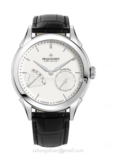 Pequignet Rue Royale Stainless Steel / Silver / Black Alligator 9010133CN