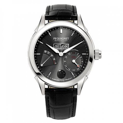 Pequignet Rue Royale GMT Stainless Steel / Grey 9010943CN Pequignet Rue Royale GMT Stainless Steel / Grey 9010943CN