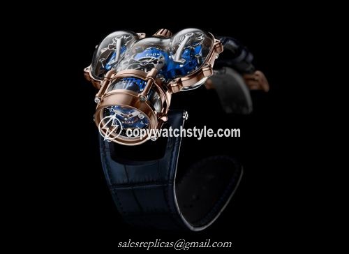 MB&F Horological Machine N9 HM9 Sapphire Vision Red Gold / Blue 91.SRL.BU MB&F Horological Machine N9 HM9 Sapphire Vision Red Gold / Blue 91.SRL.BU