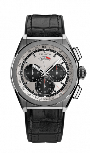 Zenith Defy El Primero 21 Titanium / Silver Panda / Alligator 95.9001.9004/01.R582 Zenith Defy El Primero 21 Titanium / Silver Panda / Alligator 95.9001.9004/01.R582