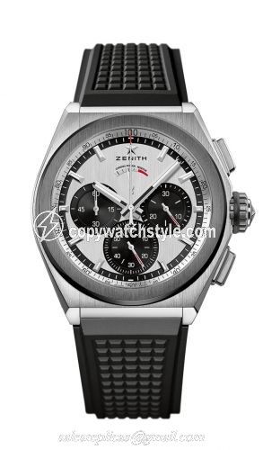Zenith Defy El Primero 21 Titanium / Ceramic / Silver Panda / Rubber 95.9005.9004/01.R782 Zenith Defy El Primero 21 Titanium / Ceramic / Silver Panda / Rubber 95.9005.9004/01.R782