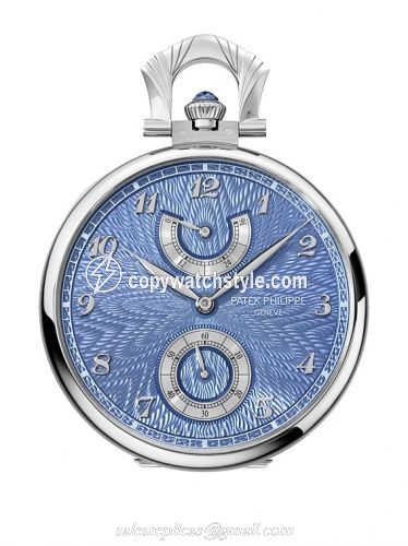 Patek Philippe Pocket Watch Lepine Power Reserve White Gold / Japanese Crane 982/143G Patek Philippe Pocket Watch Lepine Power Reserve White Gold / Japanese Crane 982/143G