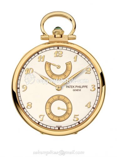 Patek Philippe Pocket Watch Lepine Power Reserve Yellow Gold / Mountain Landscape 982/172J Patek Philippe Pocket Watch Lepine Power Reserve Yellow Gold / Mountain Landscape 982/172J