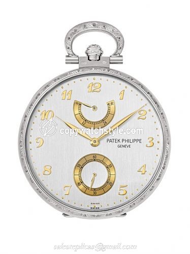 Patek Philippe Pocket Watch Lepine Power Reserve White Gold / From Mother to Daughter 982/177G Patek Philippe Pocket Watch Lepine Power Reserve White Gold / From Mother to Daughter 982/177G