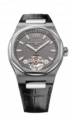 Girard-Perregaux Laureato 45 Tourbillon Titanium / White Gold / Grey / Alligator 99105-41-232-BB64